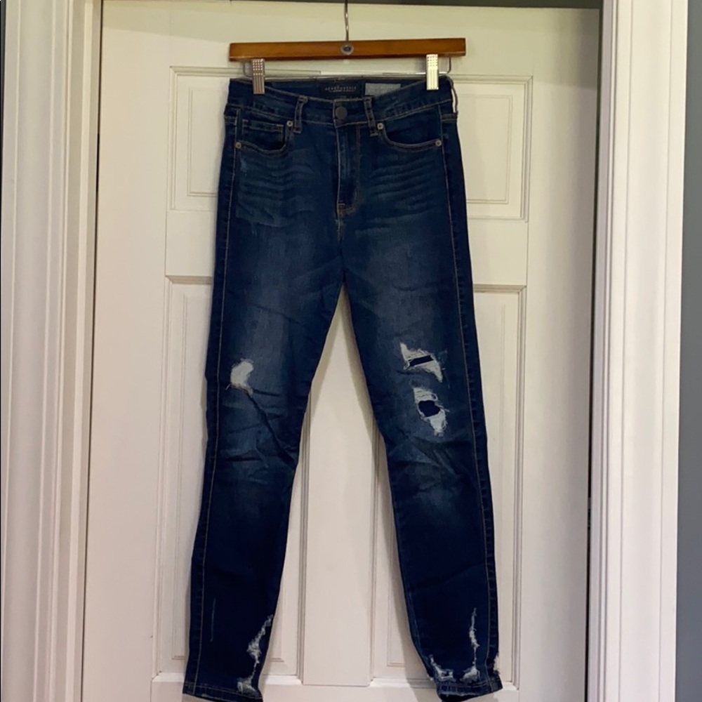 High waisted ankle jeggings